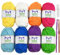 Premium-Garn Pack - 8x30g Acryl Regenbogen Farben Garnstränge – je 60 m lang - ausgezeichnet für kleine und Kinder Garnprojekte, Basteln, Stricken, Häkeln und vieles mehr