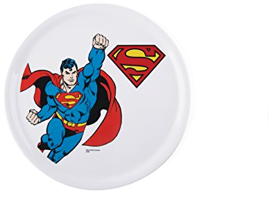 Excelsa Superman Plato de Pizza, Porcelana, Blanco, 31 cm