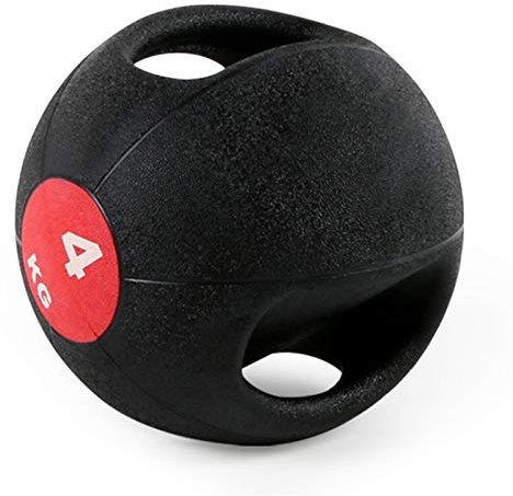 Medizinball Gummi-Medizin-Ball-Bouncy Ball Mit Griff, Heimkreisgymnastikkern-Muskel-Training Widerstandstraining Aerobic-Übungs-Fitnessgeräte (Size : 4kg/8.8lbs)