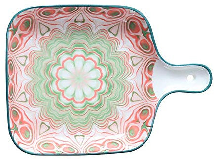 CLQ Baking Table Rectangular Oven Colored Dish with Handle Ideal for Lasagna Pies Casserole Tapas And More Enamel Oven Dish-Pink