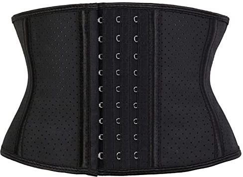 Atbuty Mhw1511 midjeformkläder för kvinnor, Svart (17,8 cm torso, andas, 9 ben), M