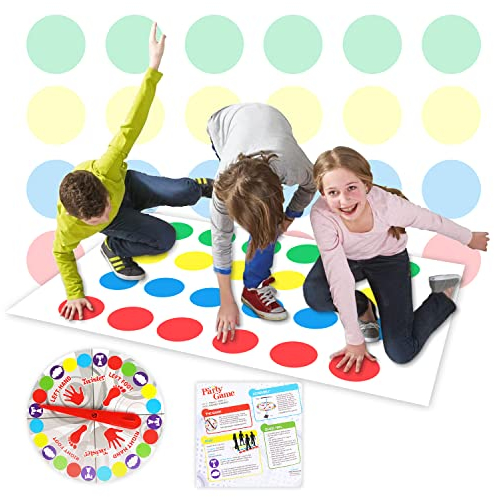 Twisting Spiele, Twisting Game für Kinder & Erwachsene, Balance Floor Spiel Pad,Bodenspiel mit Spielmatte,Teamspiel,Familienspiel,Lustiges Spiel für Kindergeburtstage,Partyspiel für Familien