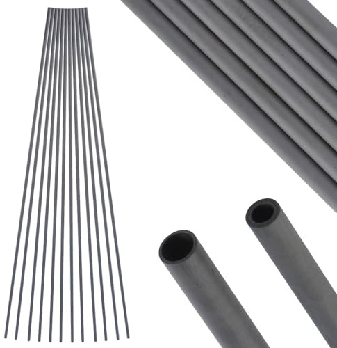 SHARROW 30 Zoll 24T Reiner Carbonpfeile Schaft ID 4,2/6,2 mm Spine 300-900 Carbonschaftrohr DIY Bogenschießen für Wettkampf Jagd Pfeil für Recurvebogen Compoundbogen (500, 4,2 mm)