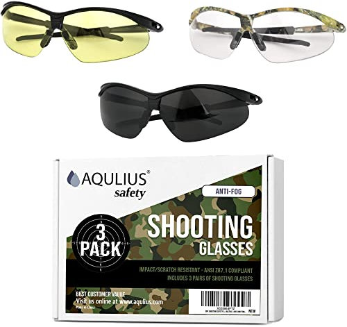 3 gafas de seguridad para disparar con lentes transparentes antivaho resistentes a los arañazos, gafas de seguridad tácticas para caza, práctica de objetivo y tiro