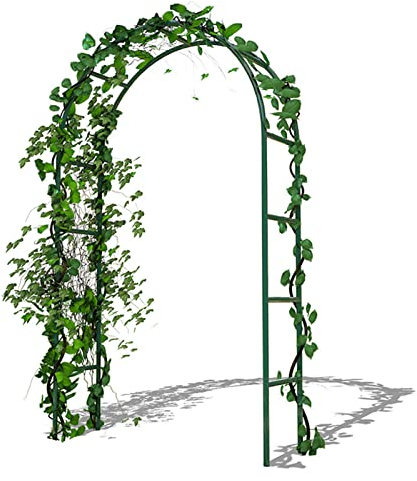 SHUITUKOUU Freistehende Ranksäule,Dekorativer Bogen Aus Metall, Leichter Bogen Für Verschiedene Kletterpflanzen, Bogen Für Garten, Rasen, Party, Hochzeitsdekoration,2.4 * 2.4m(7.87 * 7.87ft)