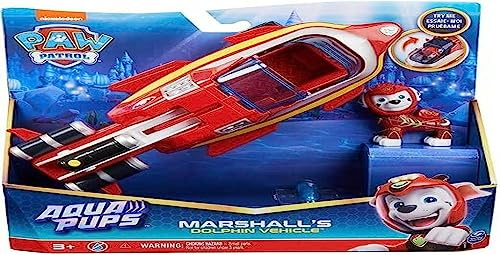 PAW PATROL 6065229 Aqua Pups, Chase Transforming Shark Fahrzeug mit Sammel-Actionfigur, Kinderspielzeug ab 3 Jahren