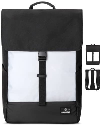 Johnny Urban Rucksack Reflektierend Damen & Herren - Mika Reflective | Rolltop für Fahrrad Uni Schule - Reflektierender Fahrradrucksack - Stylischer Backpack - Wasserabweisend