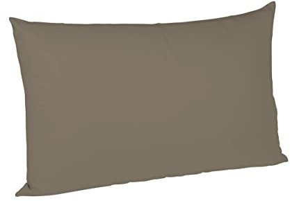 sleepling Satin Kissenbezug, Kissenhülle aus 100% seidig weicher Baumwolle, Bezug Zierkissen, Sofakissen, Kissen, 60 Grad, Ökotex 100, Made in EU, 30 x 50 cm, Taupe