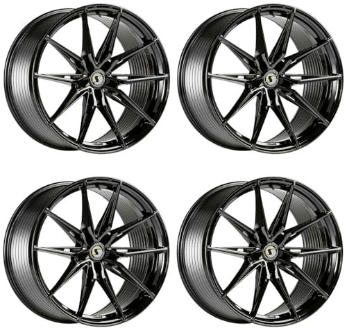 4x Schmidt Felgen TwentyOne 8.5Jx19 ET40 5x112 GlossBlack kompatibel mit Mercedes AMG C-Klasse W206 C43 Typ R2CS (T-Modell)