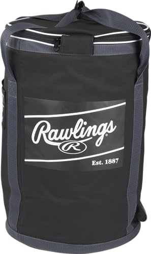 Rawlings Balltasche mit weichen Seiten, für 6 Dz. Baseballs / 4 Dz. Softbälle, Schwarz