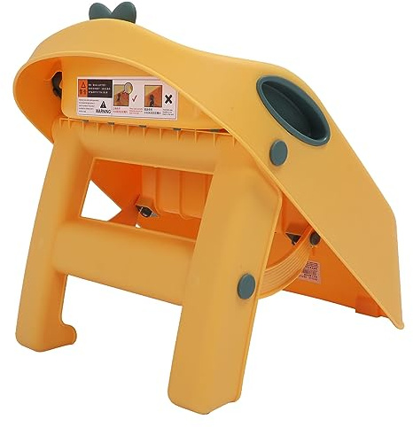 Sgabello Pieghevole per Vasino 2 Gradini 3 in 1 Antiscivolo con Blocco Sicurezza - Sgabello da Bagno e Cucina Ideale per WC, Supporto Ergonomico Giallo
