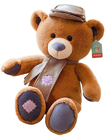 Toyvian 1stk Schal Bärenpuppe Plüschkissen Spielzeug Kinderkissen Pompones De Porristas Puppenspielsets Dekokissen Ausgestopfte Bärenpuppe 35 c Plüschpuppen Super Weicher Kurzplüsch Tier