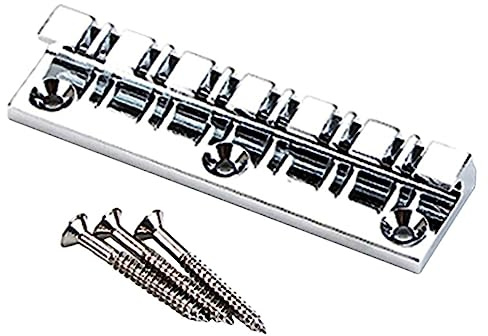 TOYANDONA Gitarrenbrücke und Präziser Schallübertragung Metall 12-saitig für E-gitarre in Silber mit Einfacher Montage Geeignet für Akustik und Elektrogitarren