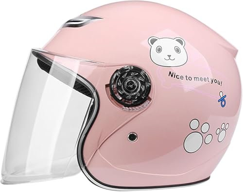Casco Moto Aperto per Bambini, Casco Scooter omologato ECE con Visiera, Casco Scooter per Ragazzi e Ragazze dai 3 ai 12 Anni B,57-60CM G,57-60CM