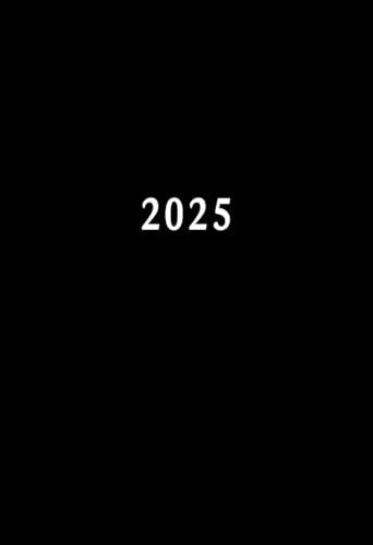 2025: A6 Buchkalender im Mini Format | 1 Woche auf 2 Seiten Terminplaner | Jahresplaner Kalenderbuch | Terminkalender Klein & Kompakt | Einfach Matt Schwarz
