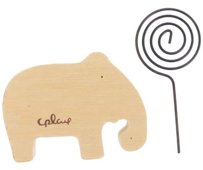 IMIKEYA Porta Biglietti Legno Animale Multifunzionale Clip Foto da Tavolo Decorativo Portafoto e Note Adatto per Eventi e Casa con Design