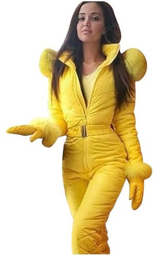 FUPODD Skijacke Damen Overall Hoodie Schnee Sports Schneeanzugen Ski Suit Skihose Damen Thermounterwäsche Damen Skianzug Damen Skiunterwäsche Damen Snowboard Thermo Schneehose Schneeanzug Damen