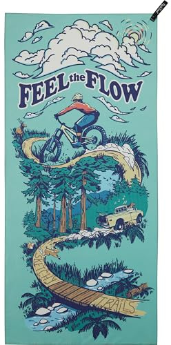 PackTowl Serviette de camping et de voyage en microfibre ultralégère, motif flux, format pour le corps