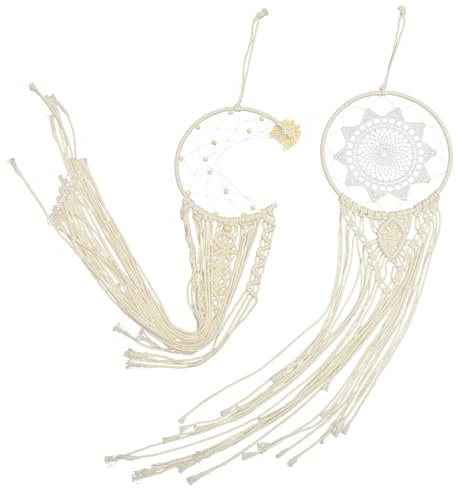 PRETYZOOM Colgantes de Macramé 2 Piezas Tapiz Tejido Decoración de Pared Elegante para Bodas y Cumpleaños de Macramé Hogar