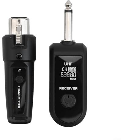 JoyousMall Guitare sans fil à transmission UHF pour système de micro conçu pour une reproduction sonore claire (1 plateau)