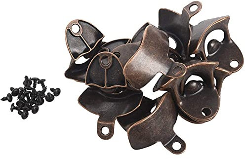 VAYEODEYU Sacacorchos， Abridor de botellas de pared de bronce rojo, 8 x 3 x 6,5 cm, paquete de 10, con 20 tornillos de montaje.