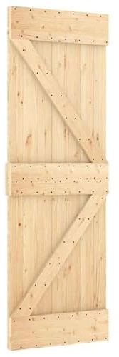 NARVIK Massivholz Tür 70x210 cm aus Kiefer - Natürliche unbehandelte Holztür für Innenbereiche - Robust und langlebig