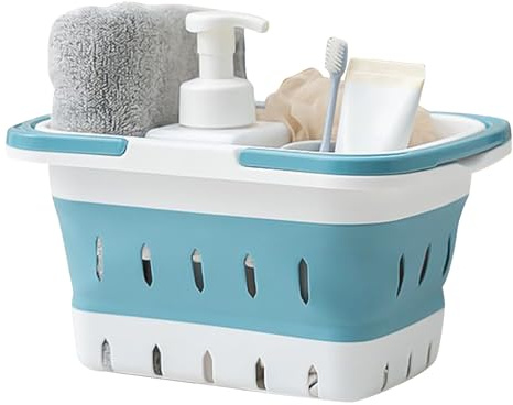 Woalopted Cesta De Ducha - Cesto Plegable Con Asa,Organizador Portátil para Ducha | Para Caravanas Camping Apartamentos Universitarios Gimnasios Y Hogar Para Niños Bebés Y Adultos
