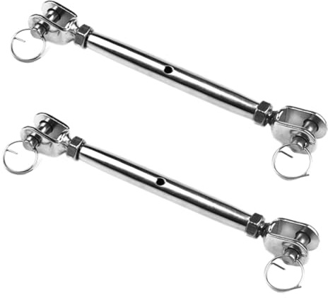 IWOWHERO 2 piezas Tensor de Acero Inoxidable para Cable de Alambre de Resistente la Corrosión para Uso Marino Industrial