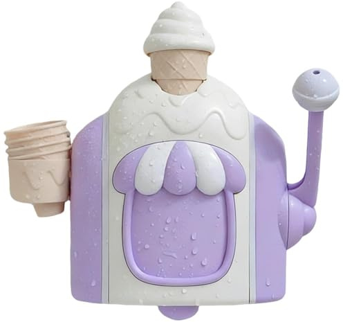 Bath Bubble Ice Cream Maker Bath Toy, Ice Cream Bathing Toy,Shower Toys for 3 4 5 6 7 8 Years Old Boys Girls (purple with box)