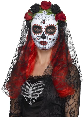 Smiffys 44639 Day of the Dead Senorita Maske (Einheitsgröße)