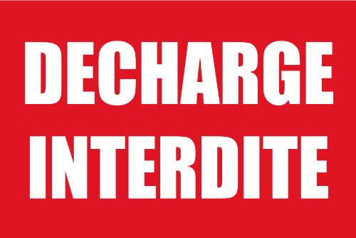 tsme Panneau signalétique 30x20 cm en PVC rouge, style informatif, décharge interdite