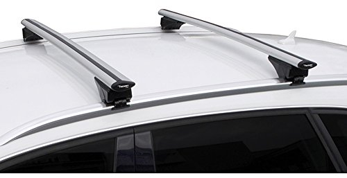 Twinny Load Universal-Dachträgersatz Aluminium Fly Bar 124cm für PKW's mit offene & geschlossene Dach-Schiene