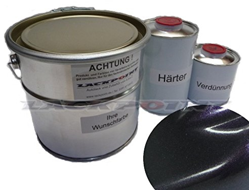 Lackpoint 1 Liter Set 2K Autolack Black Violett Metallic kein Klarlack Trendlack