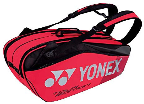 YONEX Thermobag 9826 Schlägertasche mit 2 Hauptfächern für Tennis, Badminton und Squash, Color- Red