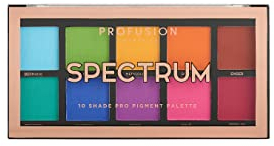 Profusion Cosmetics Spectrum Mixed 10 Shade Eyeshadow Palette (richly saturated blendable matte shades)