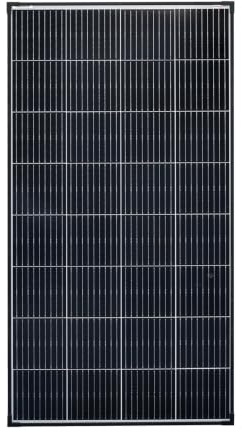 enjoy solar® Panel Solar Monocristalino 180W 12V, PERC 9BB – Ideal para autocaravanas, instalaciones en balcones, casas de jardín y embarcaciones (Marco Negro)
