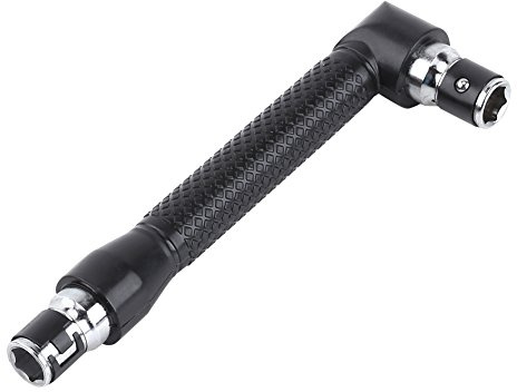 Vikye En forma de L 1/4 de Pulgada Llave Hexagonal, Llave de Doble Cabezal Llave de Extensión Destornillador Destornillador de Ángulo Recto de 90 Grados Adaptador Para Brocas de Destornillador
