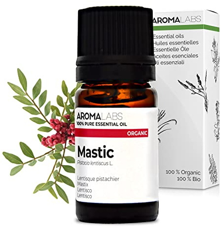Lentisque Pistachier BIO (Pistacia lentiscus) - 5 mL - Huile Essentielle Chémotypée et Certifiée AB - Aroma Labs - Made in France