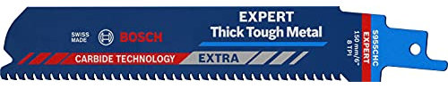 Bosch Professional 1x Expert ‘Thick Tough Metal’ S 955 CHC Säbelsägeblatt (für Zäher Stahl, Gusseisen, Länge 150 mm, Zubehör Säbelsäge)