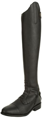 RL24 - Winter Reitstiefel Calgary – Schwarz – 36–42 | Warme Damenstiefel zum Reiten – Stiefel aus Kunstleder mit Teddyfell & Reißverschluss – Winterstiefel