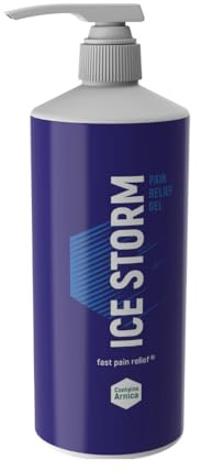 Ice Storm Fast Pain Relief Pompe distributeur de gel 473,6 g – Gel musculaire rafraîchissant instantané avec ingrédient actif au menthol et à l'arnica apaisante – Effet 6 heures
