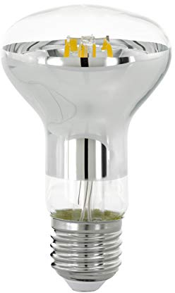 Eglo E27 LED dimmerabile, lampadina con riflettore, illuminante per illuminazione a spot, 5,5 Watt (equivalente a 40 Watt), 470 Lumen, luce bianco caldo, 2700k, lampadina R63, Ø 6,3 cm