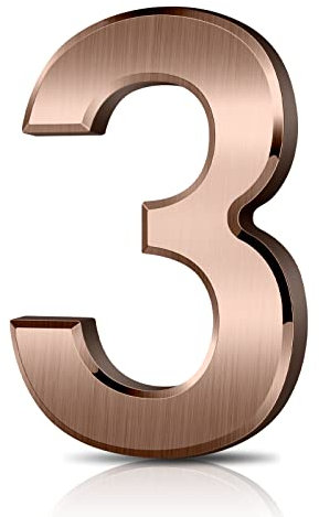 Vicloon Numero Civico, Numero Civico Segnale in ABS Acrilico, 3D Moderna Porta Numeri Segnaletica Targa Numeri Indirizzo Di Casa, 3 Pollici (7.5cm), Galleggiante Aspetto E Facile Da Installare