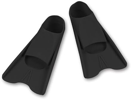 DRUNA Pinne per Nuoto, Immersioni e Allenamento in Piscina Pinne corte Unisex (Nero, 36/37)