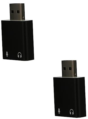 Uonlytech 2pcs Usb Audio Adapter External Sound Card Sound Cards Usb Adapter Headphones