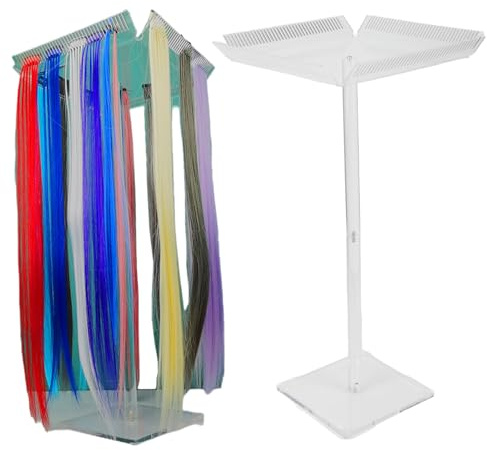 Support de tressage en acrylique, support de séparation professionnel Transparent pour extensions de cheveux