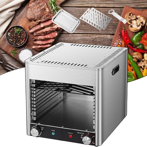 Parrilla Para Carne De Interior Sin Humo, DiseñO De Acero Inoxidable, Barbacoa De Gas PortáTil, Barbacoa De Gas PequeñA, Perfecta Para Barbacoas PequeñAs, CoccióN En Varias Rejillas,220V