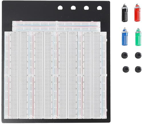 Vdaxvme Solderless Breadboard 3220 Insertion Holes Electronic Project Circuit Test Board ZY208 MB102 Set