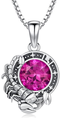 SLIACETE Halskette mit Sternzeichen, himmlische Konstellation, Horoskop, Astrologie, Sternzeichen-Anhänger, Halskette, Geschenk für Frauen