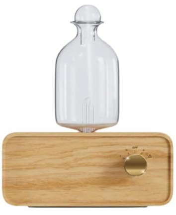 Kdouehg Diffuseurs D'Huiles Essentielles par Nébulisation sans en Bois, Verre Rechargeable à Froid pour, Le Bureau